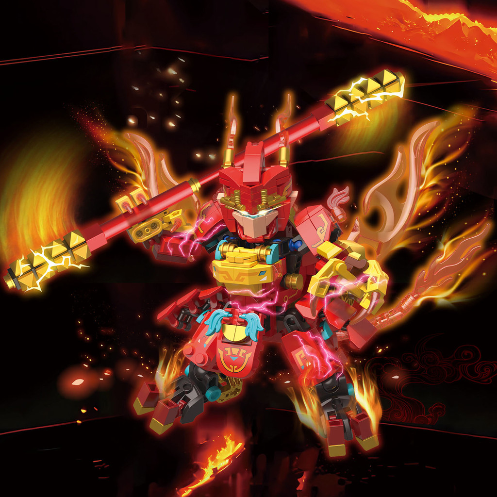 Transformable Mecha Style Building Blocks Zhao Yun Wukong Puzzle ...