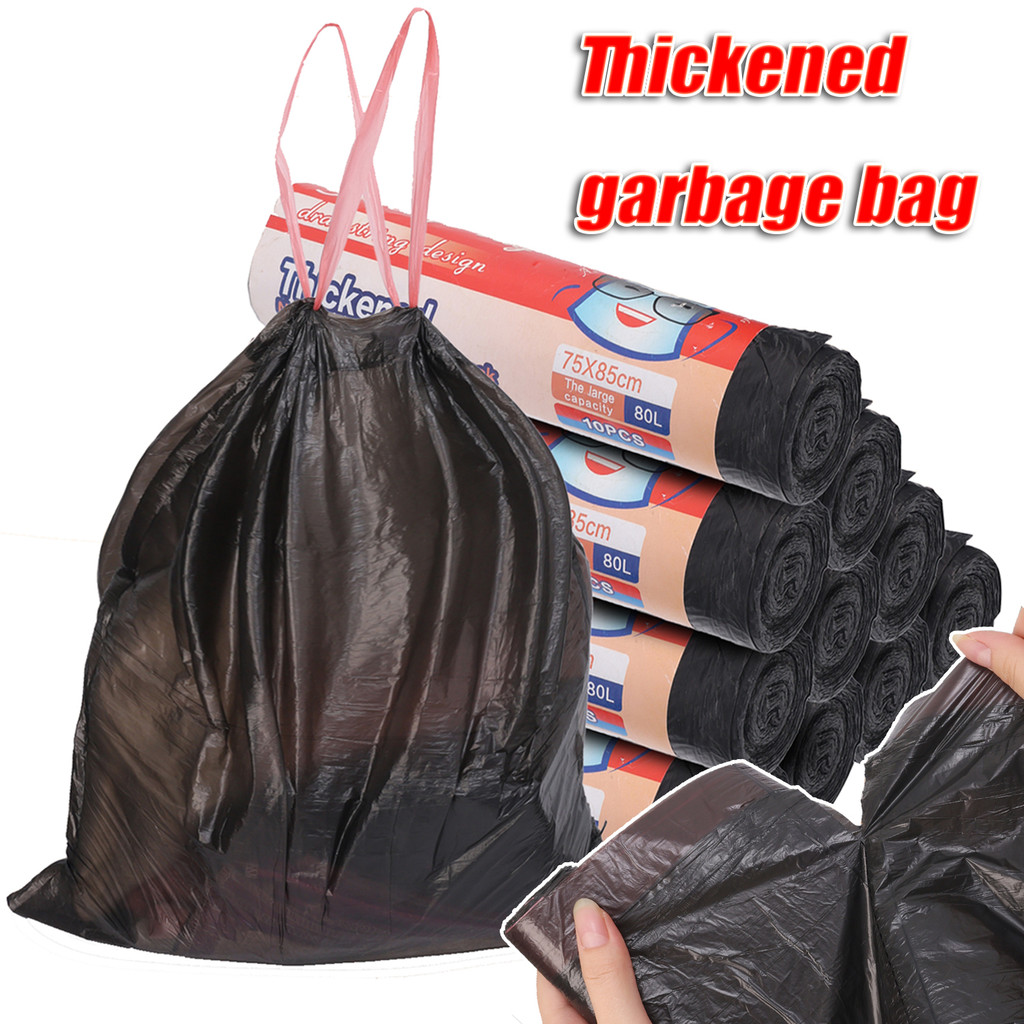 Disposable Drawstring Garbage Bag Portable Automatic Closure Thickened ...