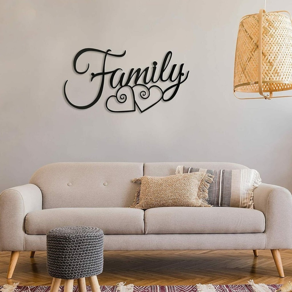 CIFbuy Family Wall Sign Family Wall Decor Sign Family Word Wall Art ...