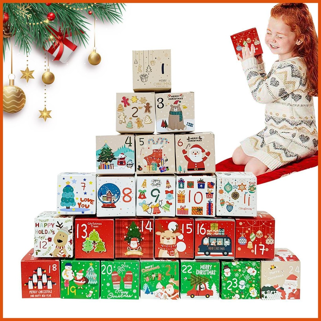 Advent Calendar Boxes To Fill Christmas Countdown Calender Box Reusable ...