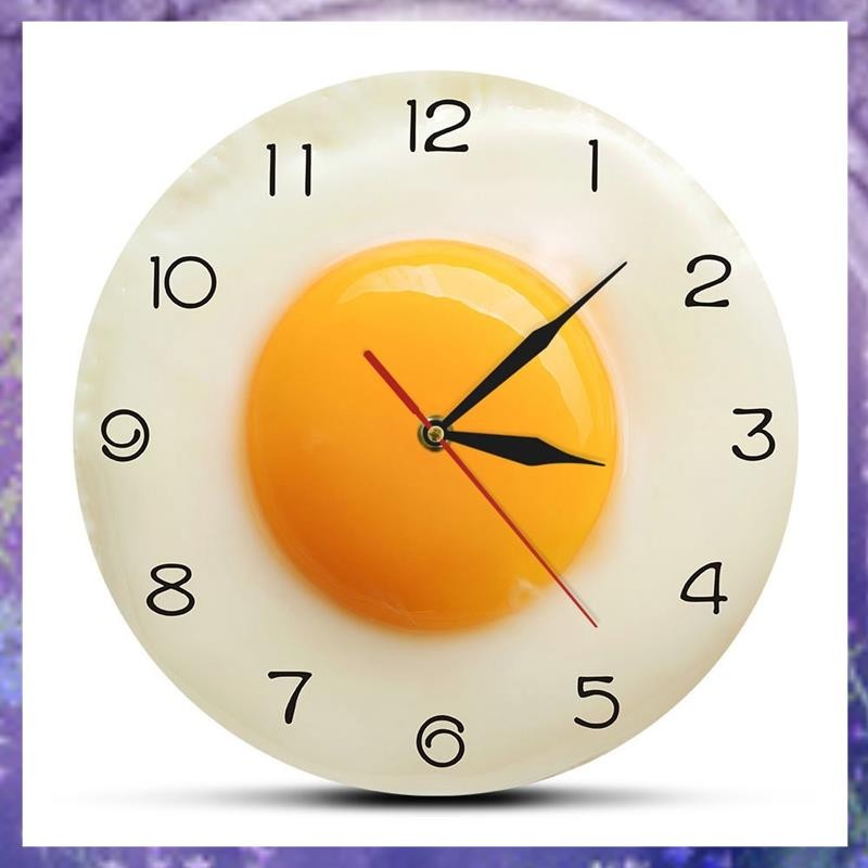 [P K A M] Fried Egg Poached Egg Wall Clock Egg Yolk Clock Digital ...