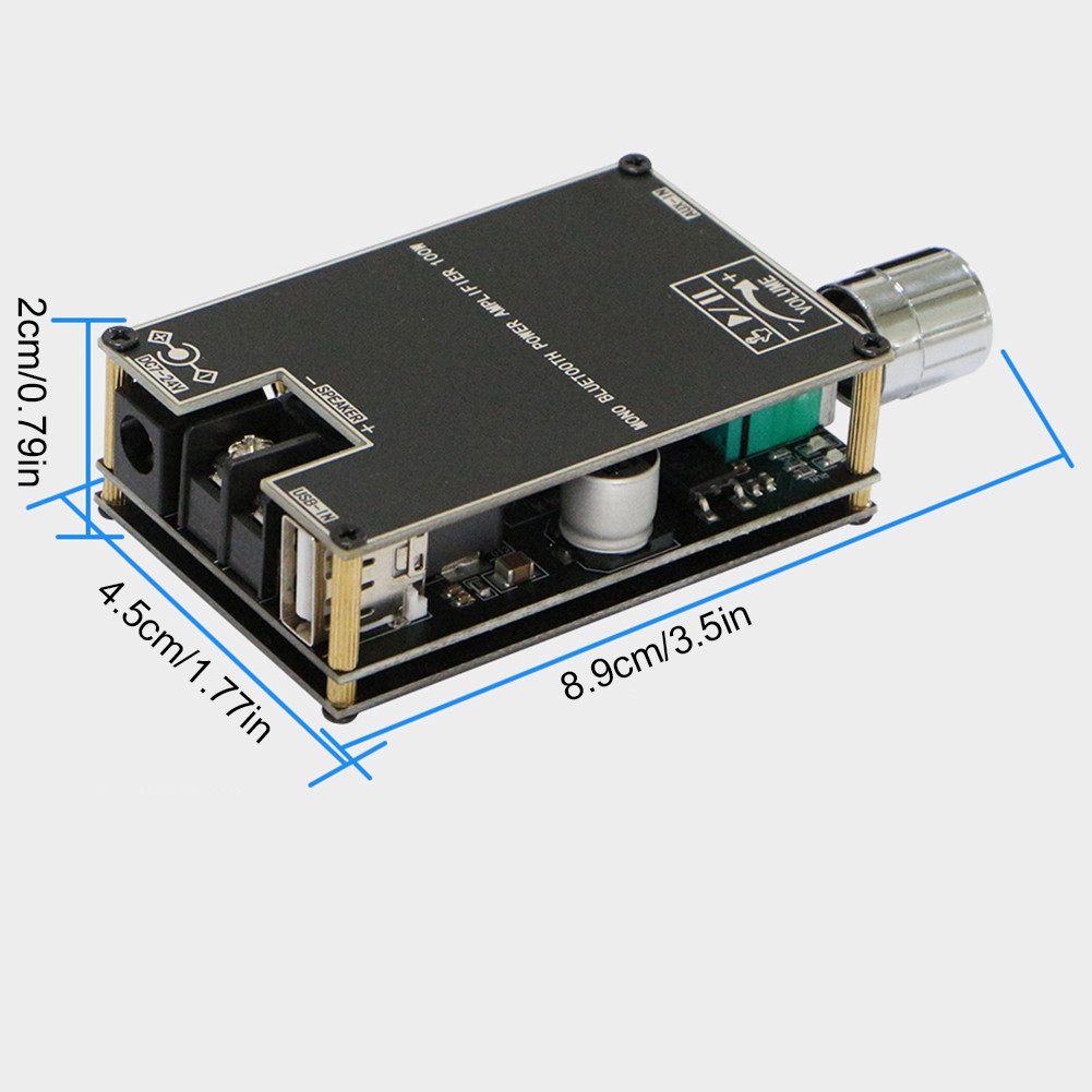 ZK-1001U Mono Amplifier Board With TWS, 100W Power Output Vehicle Amplifier Wide Voltage Input 9 24v Supports Usb Aux Bluetooth Black
