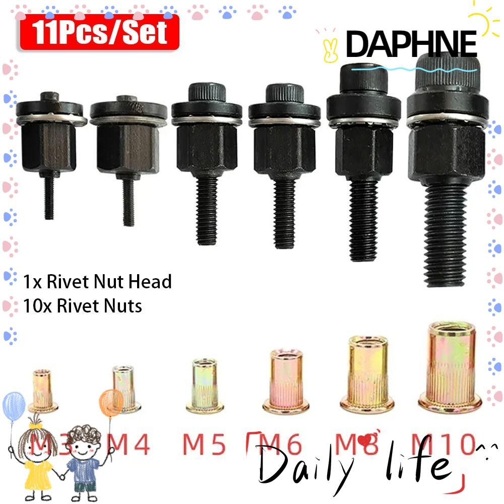 DAPHNE 11Pcs/Set Hand Rivet Nut, M3 M4 M5 M6 M8 M10 For Rivet Nut Torch ...