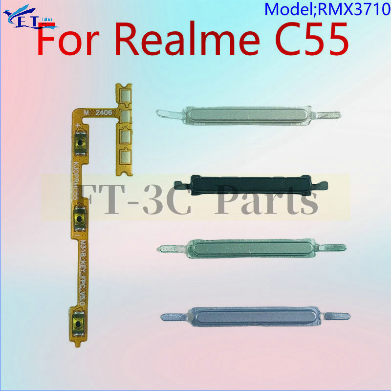For Realme C55 RMX3710 Power Volume Flex Cable Switch On Off Button ...