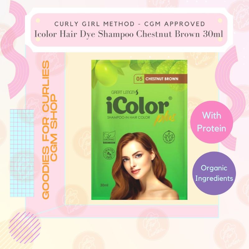 Icolor Hair Dye Shampoo Chestnut Brown 30ml Ico02 | Shopee Philippines