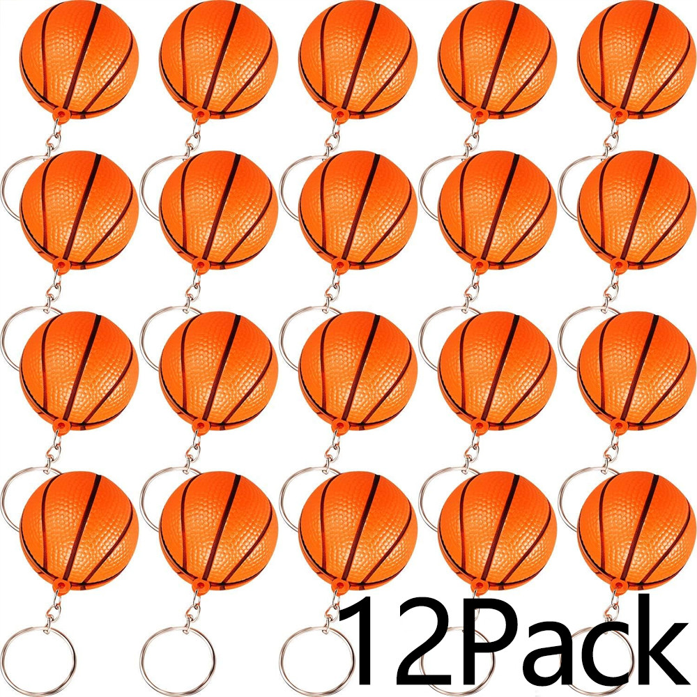 12Pcs basketball ball keychain Sports keychain Creative Mini Keychain ...