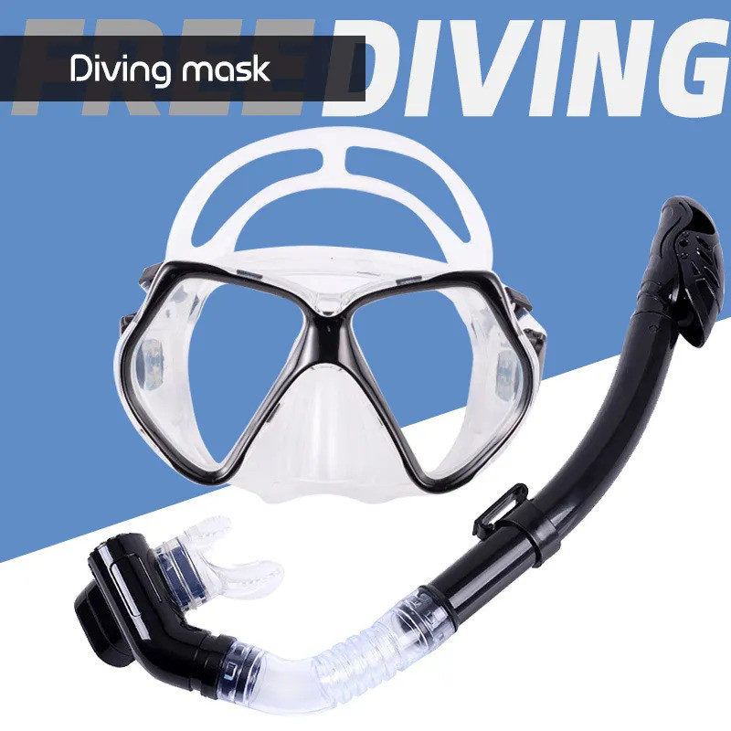 CCZedo Professional Diving Goggles Mask Fully Dry Breathing Tube Diving