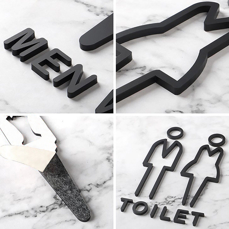 GMARTY Acrylic Washroom Sign Plate Customized WC Door Wall Label ...