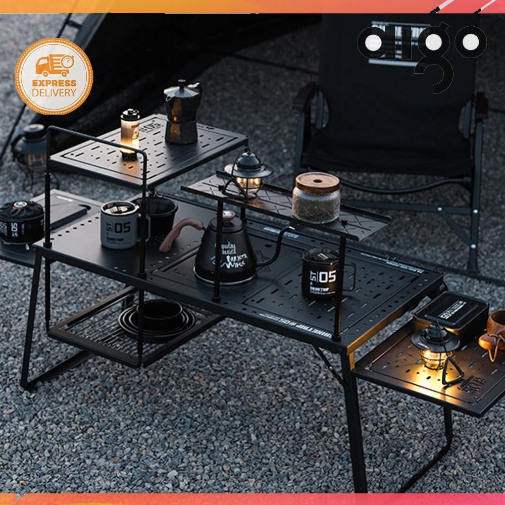 Camping Table Laminate Aluminium Alloy IGT Modular Table Storage Rack ...