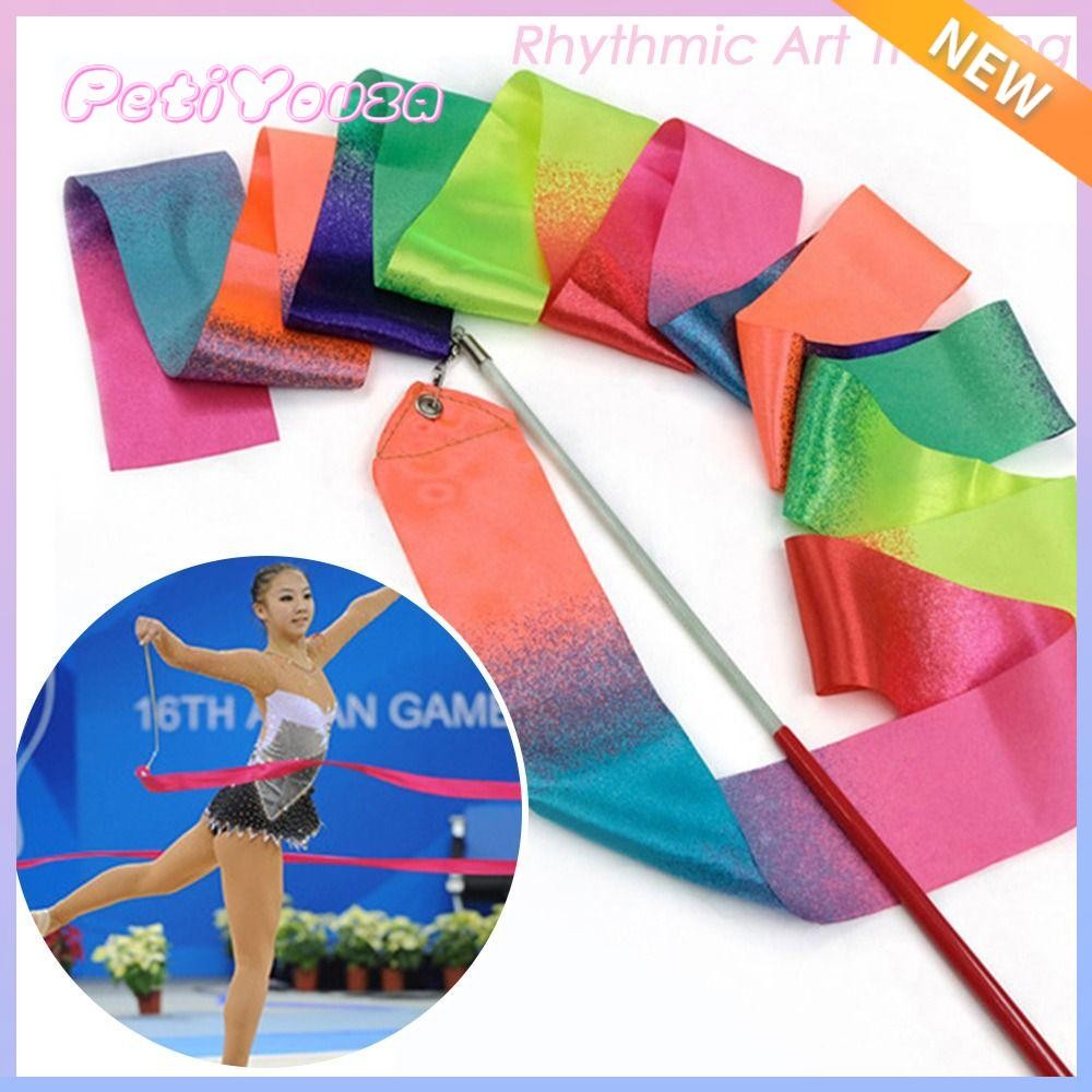 GG+PETIYOUZA 10 Colors Twirling Rod Ballet Streamer Dance Ribbon ...