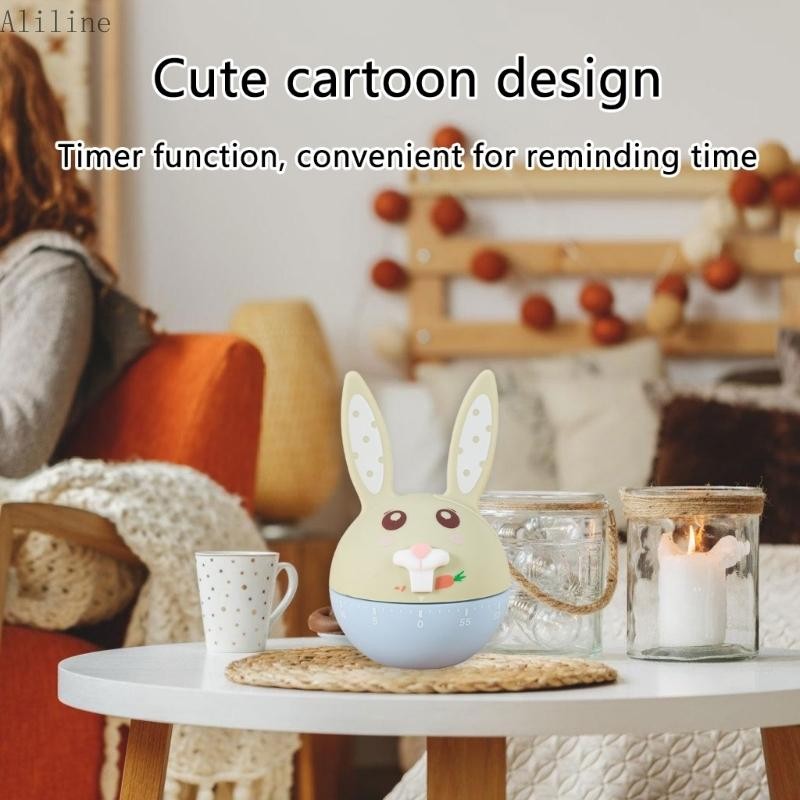 Alilin Cartoon Timer Manual Rotating Countdown Cooking Baking Frying ...