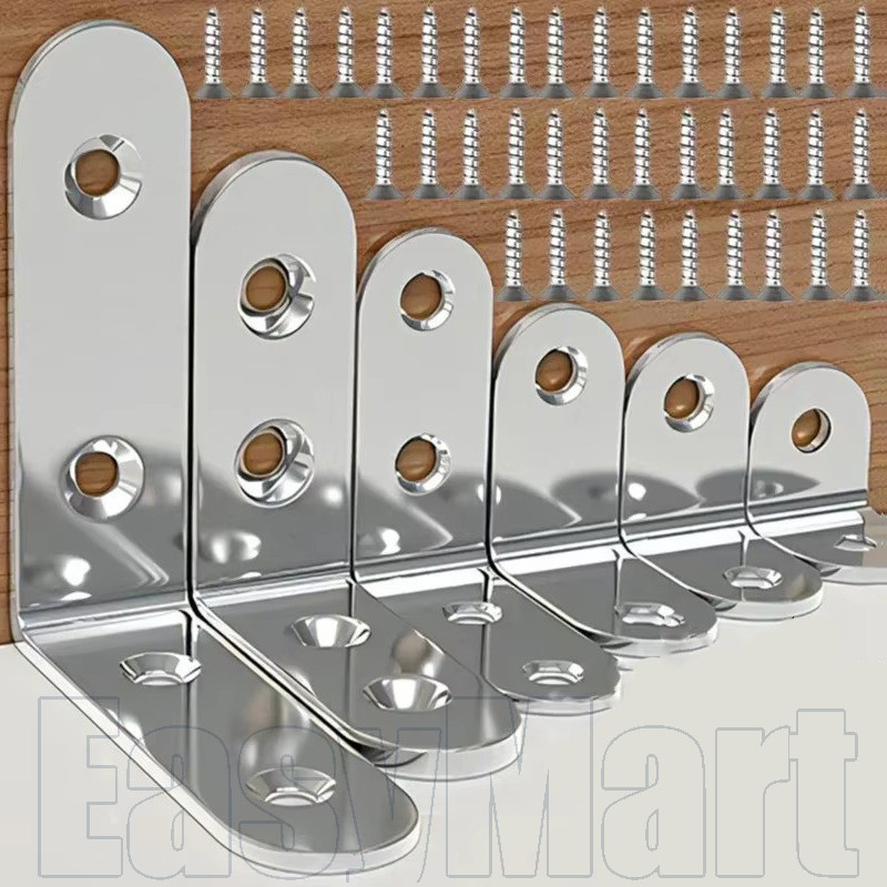 1/3/5Sets Stainless Steel L-Shape Corner Brackets - Furniture Hardware ...