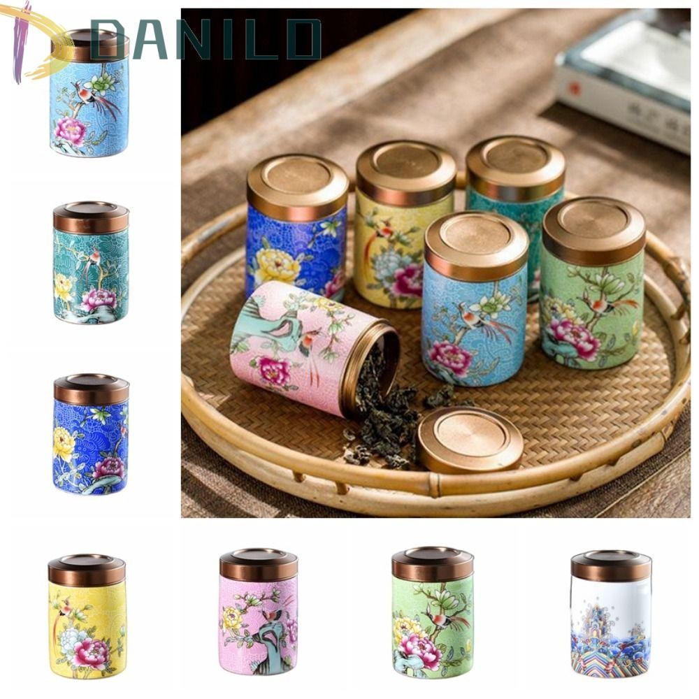 DANILO1 Mini Tea Canister, Ceramics Vintage Tea Storage Container, Easy ...
