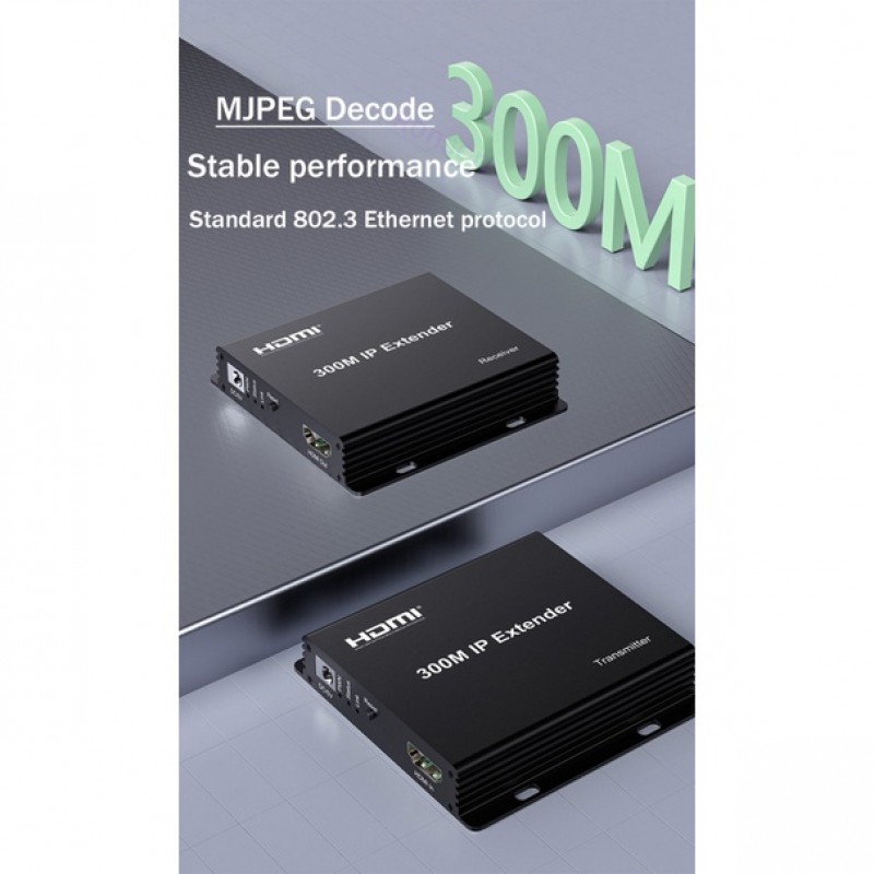 300M IP HDMI KVM Extender - Over Cat6 Kabel Met Muizen Toetsenbord Ondersteuning 1080p