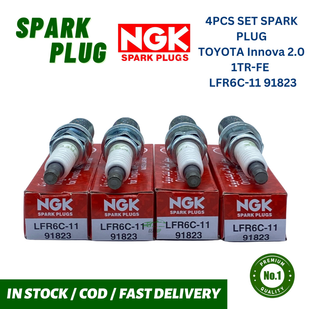 4PCS NGK SPARK PLUG for TOYOTA Innova 2.0 1TR-FE / Fortuner 2.7 2TRE-FE ...