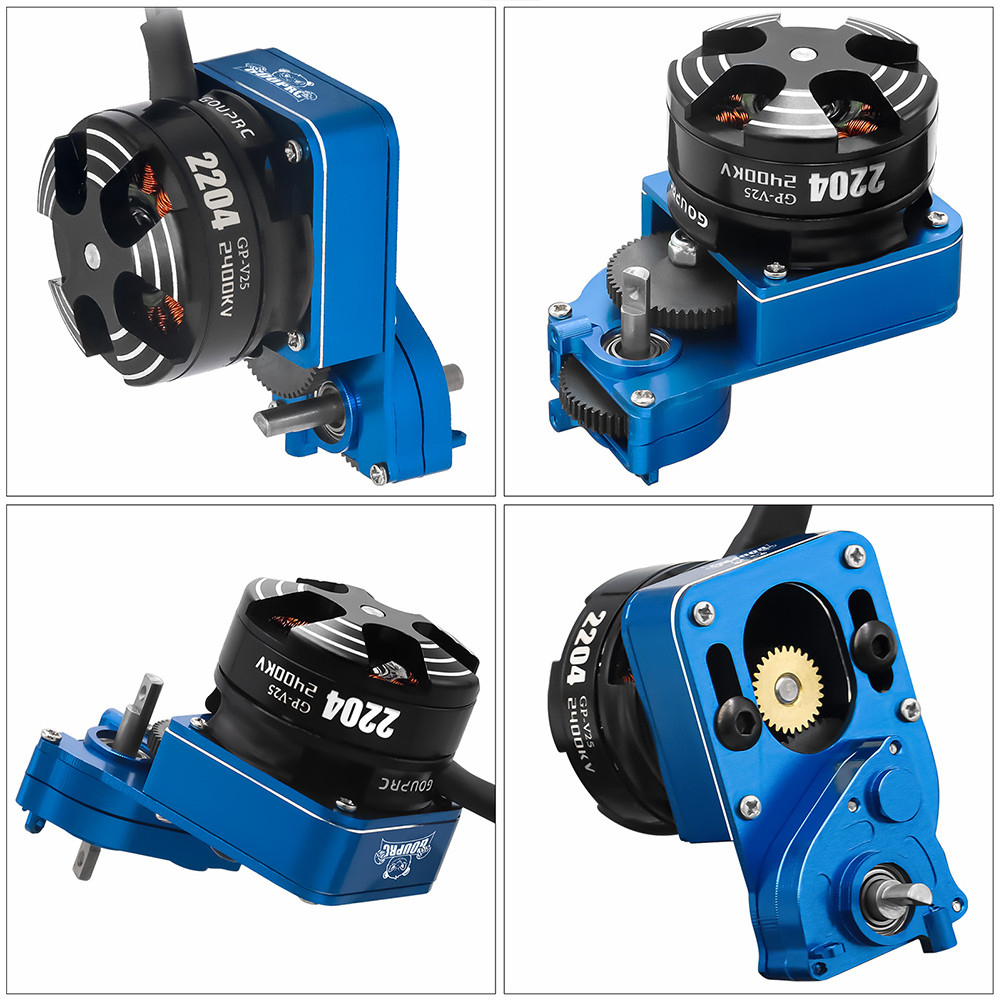 RCAWD Dual-Speed Brushless Gearbox Kit With 2204 3500KV