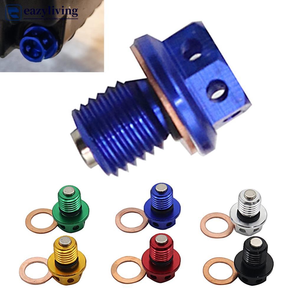 EAZYLIVING M12 x 1.5 Magnetic Oil Drain Plug Bolt Screw Washer Gasket ...