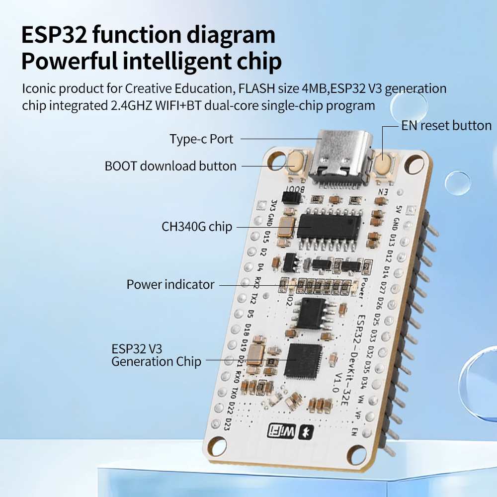 DIYMORE ESP32-DevKit-32E Core Board Wifi Bt Dual Core Development Board ...