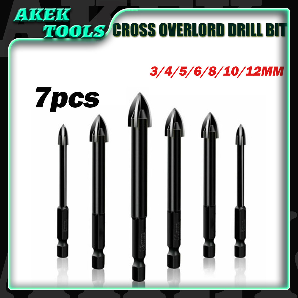7pcs Concrete Drill Bit Triangle Diamond Drill Bits For Tile Brick