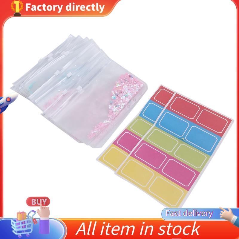 In stockA6 Binder Cash Envelopes, PVC Budget Envelopes with Zipper