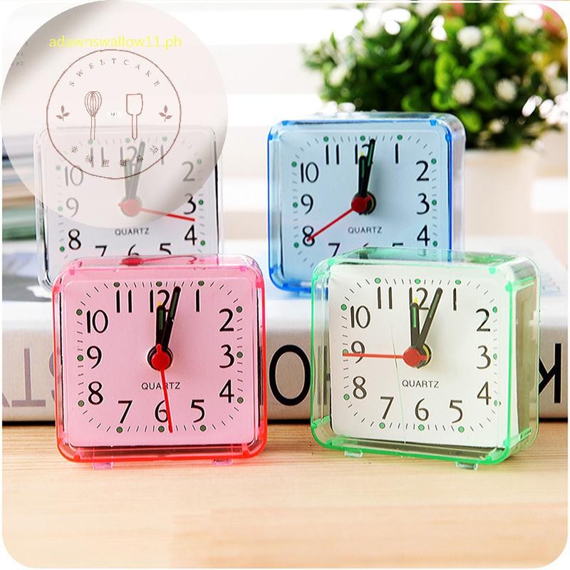 ADawnSwallow Cute Student Alarm Clock Ana Alarm Clock Square Bedside ...