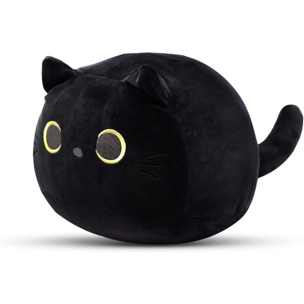 Timi 30cm Black Cat Stuffed Toy Cat Plush Toy Cat Pillow Baby
