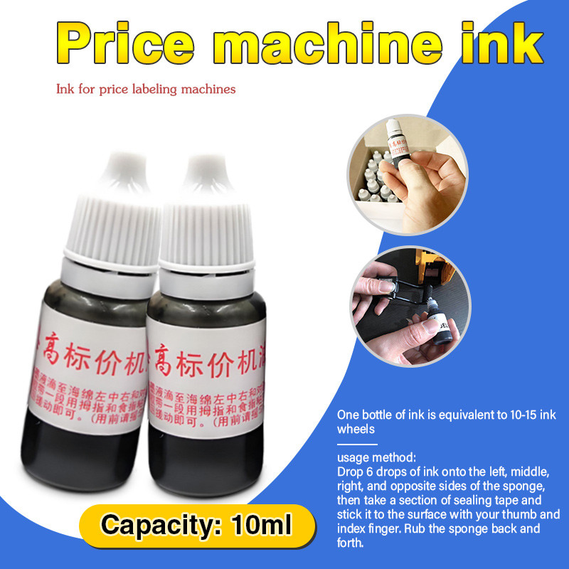 10ml Refill Ink Oil Base For Date Printer Price Tag Labeller Numbering ...
