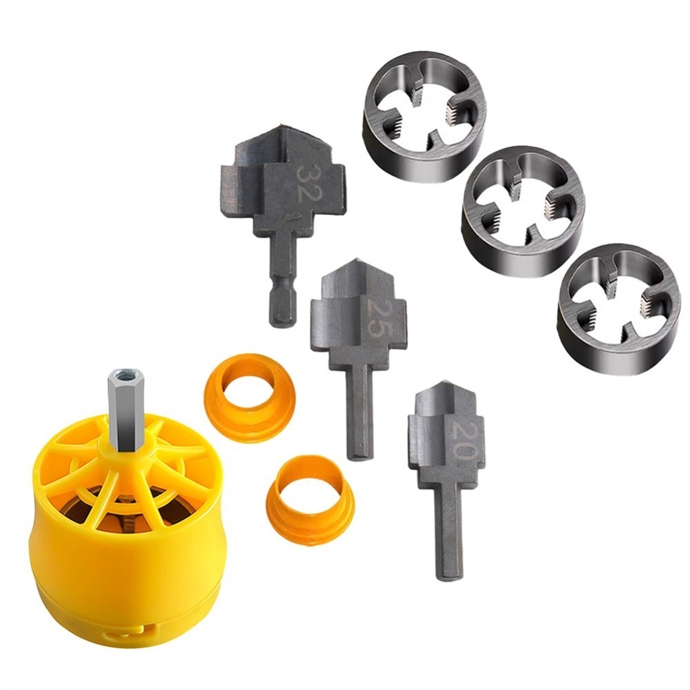 PVC Pipe Threader and Stepped Drill Bits Set for Easy Usage with Drills ...
