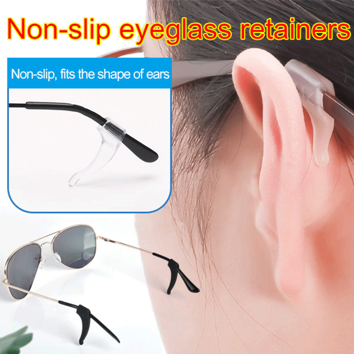【Soft Silicone/Clear Design】Non-Slip Eyeglass Retainers/Anti-Slip Ear ...
