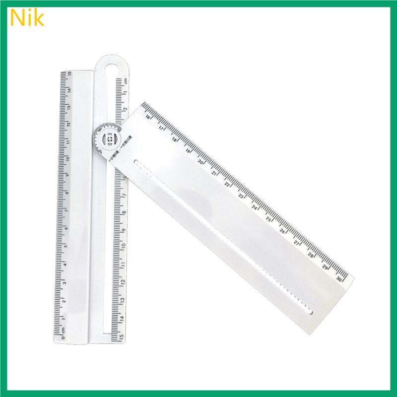 Niki 30cm Transparent Rectangle Ruler Accurate Scale Drawing Picture ...