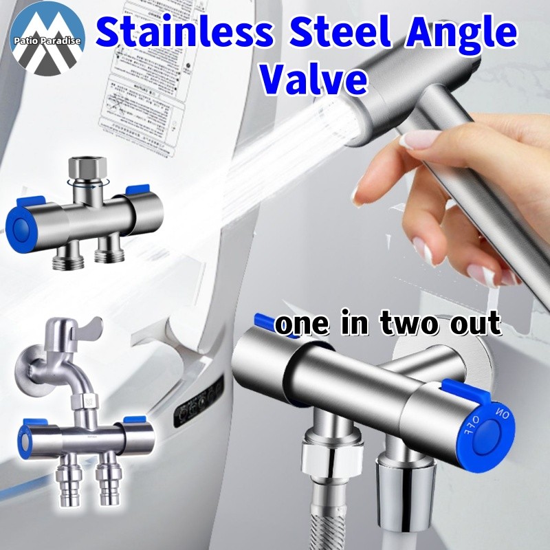 304 Stainless Steel Water Flow Control Wall-Mounted Two Outlet Valve ...