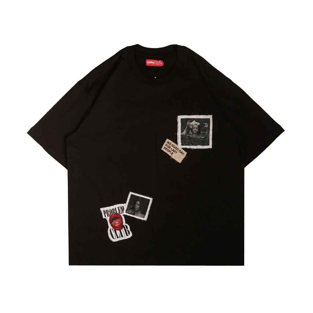 Problem Club - Oversize T-Shirt - 019 Lazy Black | Shopee Philippines