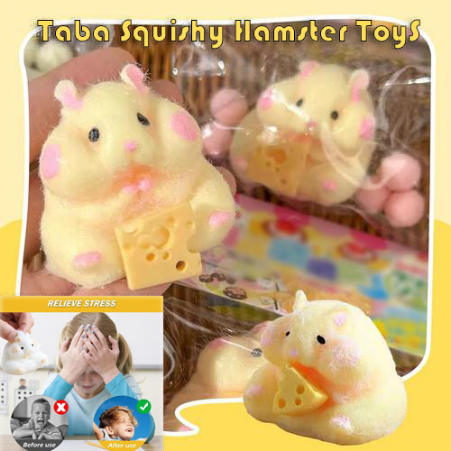 Picture of Taba Squishy Hamster Toys Hamster Sensory Fidget Toy with Cheese Cute ...