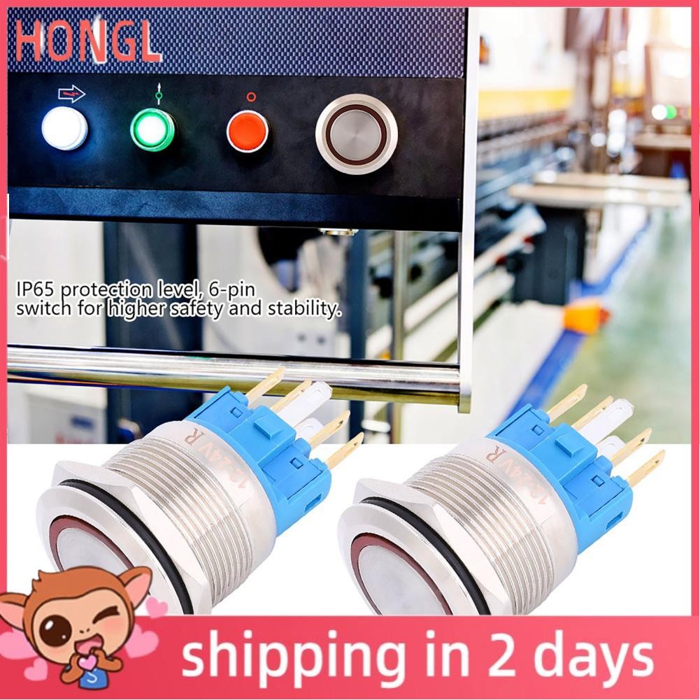 Honglai Push Button Practical 6 Pin Rust Resistant for Home Offices ...