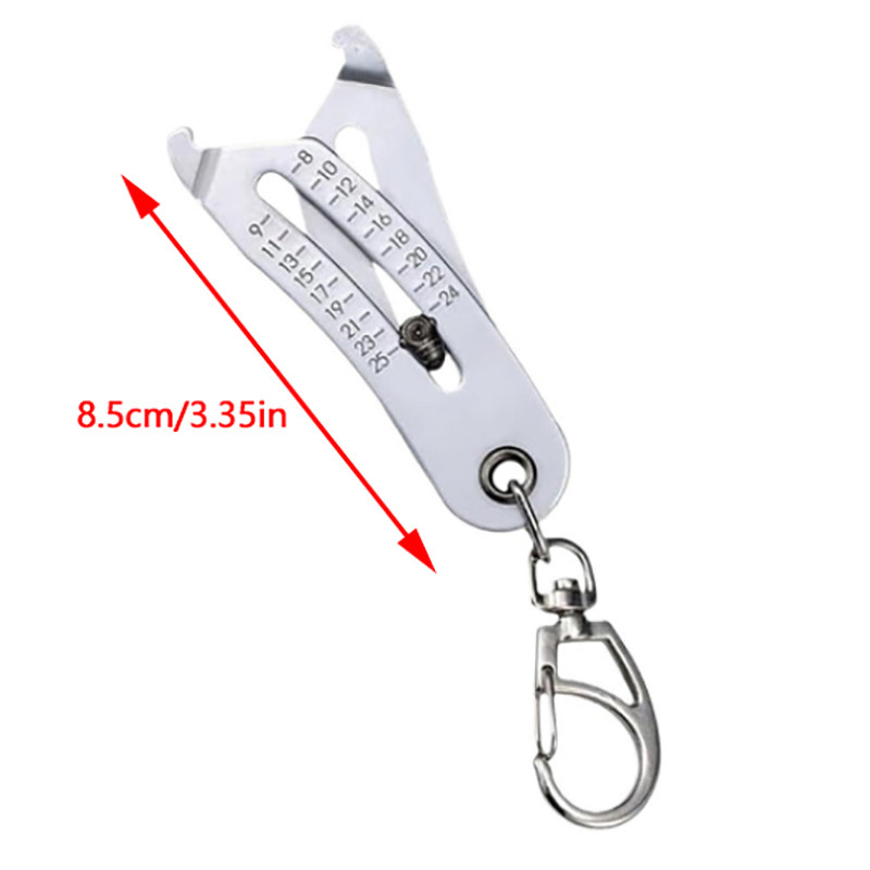 IGO Precise Thread Size Checker Keychain Portable Caliper Gauge Metric