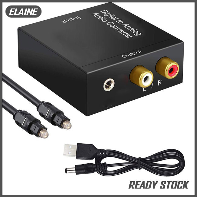 Elaine Optical Digital Stereo Audio SPDIF Toslink Coaxial Signal to ...