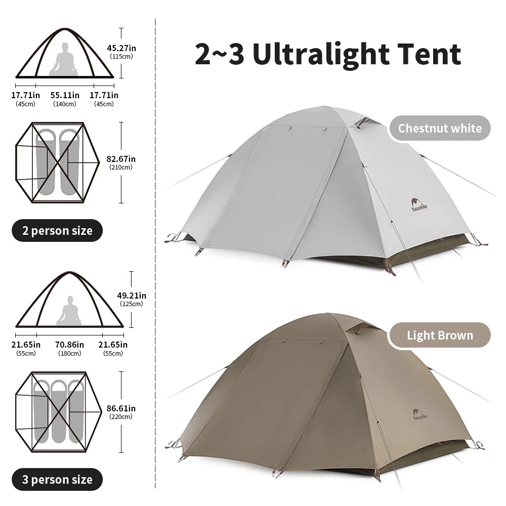 Air Tent Naturehike ANGO 4 Person UPF50+ Automatic Pole Camping