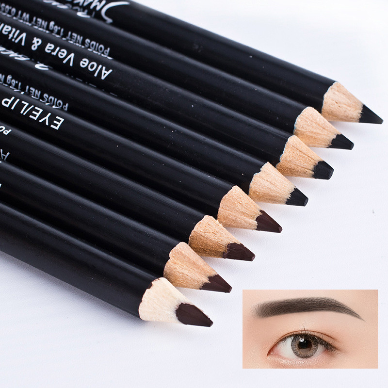 Waterproof Sweatproof Natural Looking Eyeliner Eyebrow Pencil | Shopee ...
