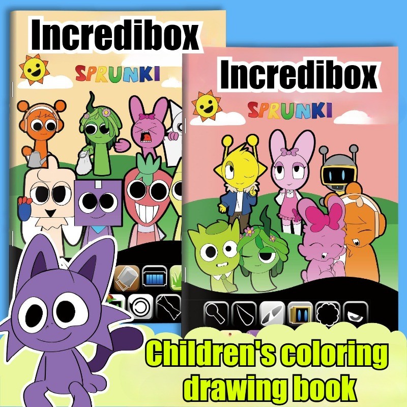 Sprunki Incredibox Early Education Puzzle Books Children's Coloring ...