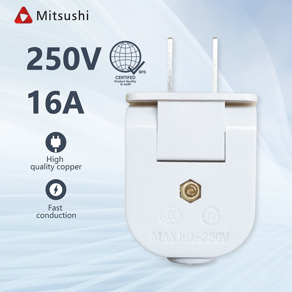 Mitsushi Pure copper 2-pin plug waterproof bipolar industrial power ...