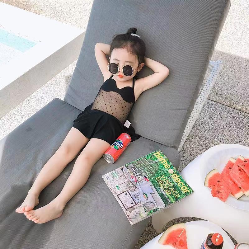 Girls Swimsuit One-Piece Swimsuit Princess Fashionable Western Style ...