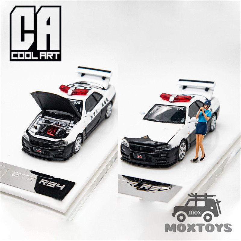 COOL ART 1:64 GT-R R34 police car Diecast Model Car | Shopee Philippines