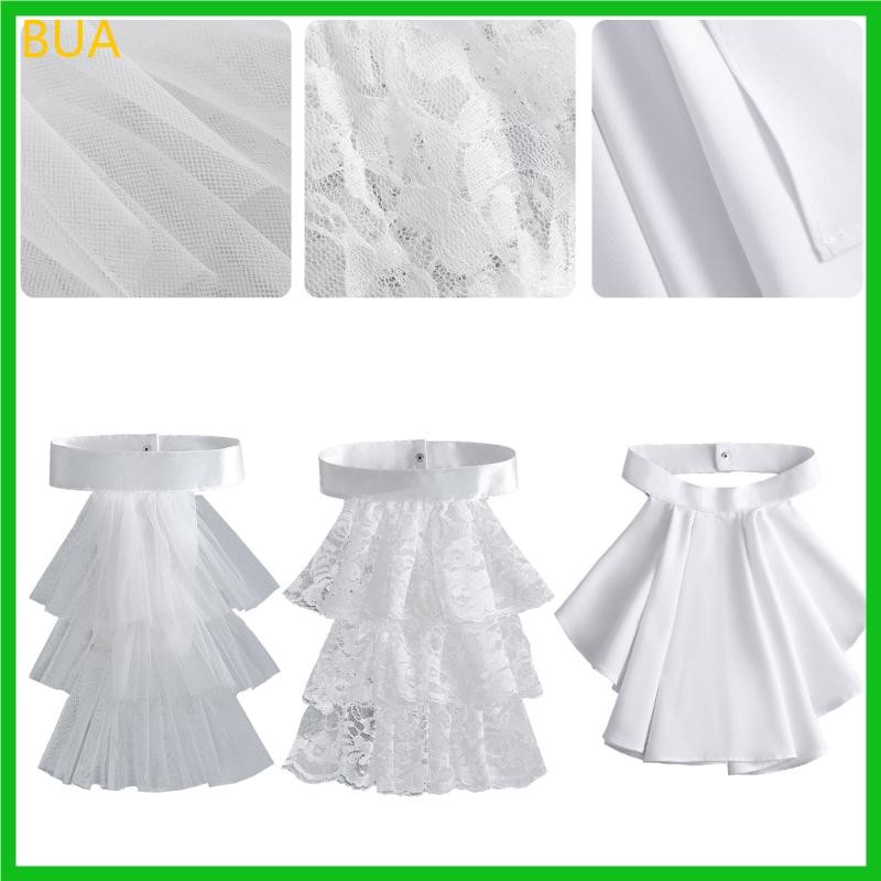 BUA Detachable Ruffled Jabot Collar Multilayered Lace Collar for ...