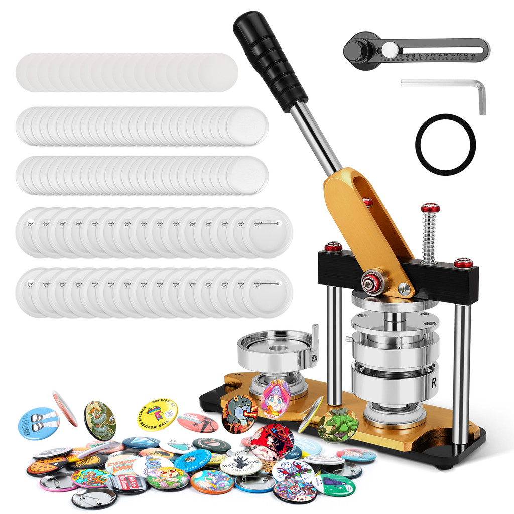 ⚡️Local Delivery⚡️ Button Maker Rotate Button Maker Yellow with 100 ...