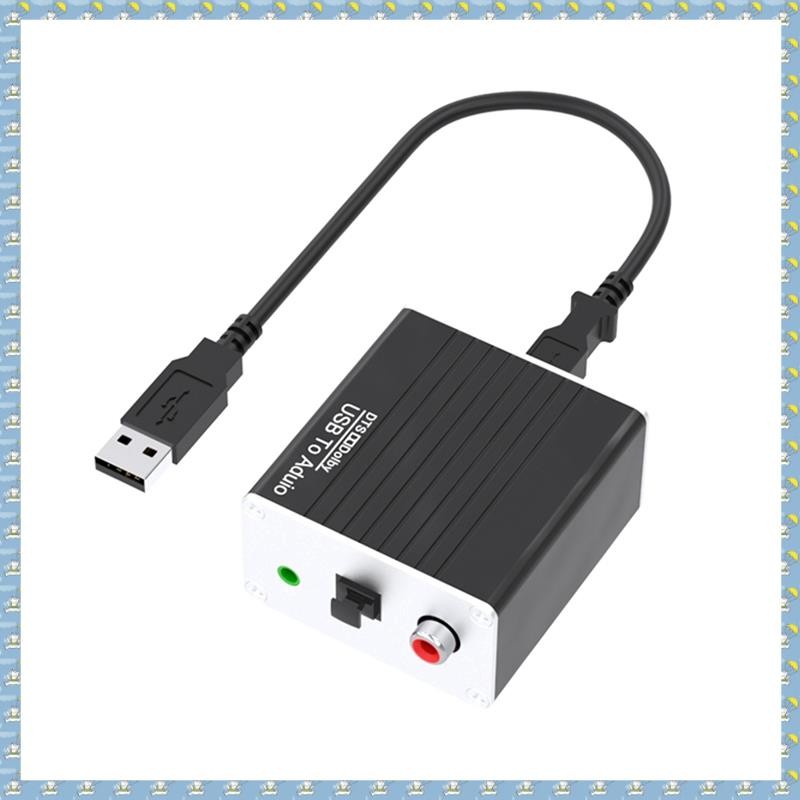 (W L N H)USB to Audio Converter PC Sound Card for to 3.5mm Speaker AUX ...