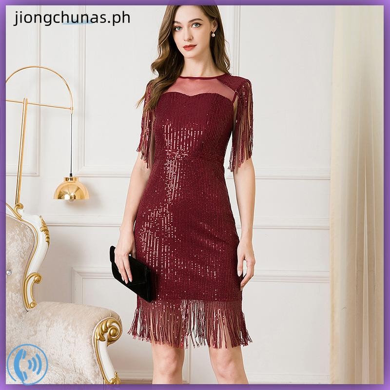 princess polly baby blue dress Great Gatsby Dress 1920 Red Dress Burgundy Great Gatsby Dress 1920s Red  Natalia Long Gatsby Dress main image 1