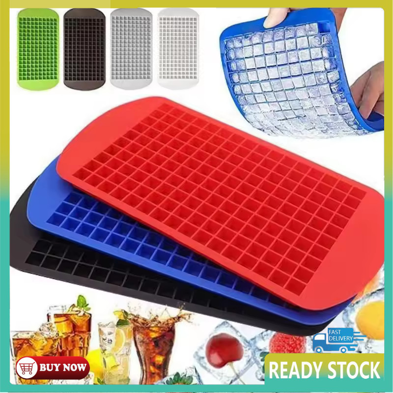 160 Grids Silicone Mini Ice Cube Trays Small Square Mold Ice Maker ...