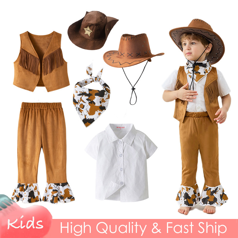 Ensemble Bebe Garçon Western Cowboy Costume De Festival De