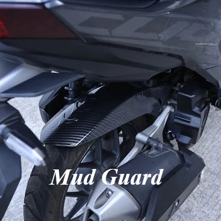 Honda Click 125i/150i Carbon Rear Tire Hugger & Elongated Mud Guard ...