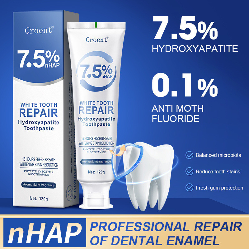 Oral Cleaning Apatite Hydroxy Toothpaste Protect gums Teeth whitening ...